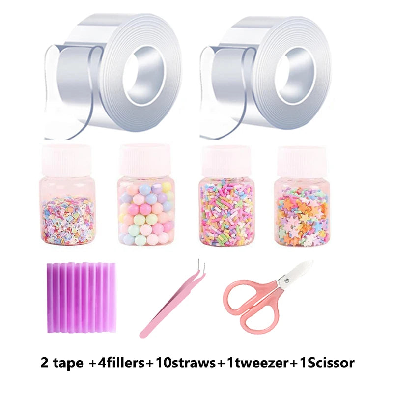 DIY Nano Bubble Tape Kit – Creative Stress Relief Toy with Accessories for Kids & Teens