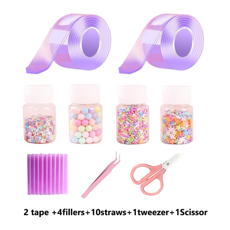 DIY Nano Bubble Tape Kit – Creative Stress Relief Toy with Accessories for Kids & Teens