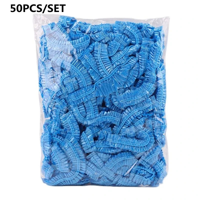 Disposable Shower Caps – Waterproof & Transparent, Pack of 50 or 100