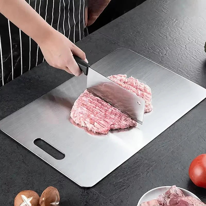 316 Stainless Steel Cutting Board – Double-Sided, Food-Grade & Antibacterial