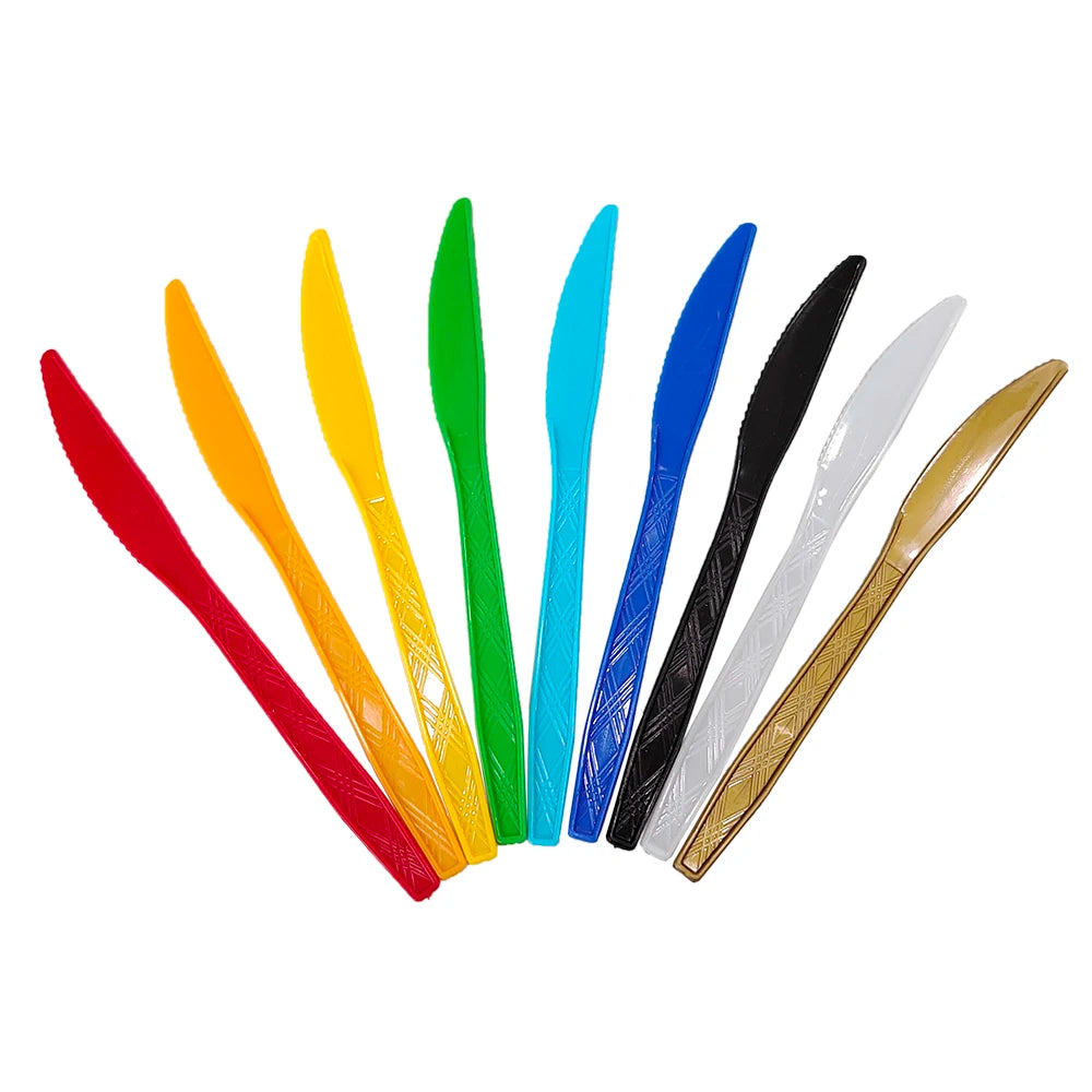 Disposable Cutlery Set – Colorful Knife, Fork & Spoon for Parties, Weddings & Events