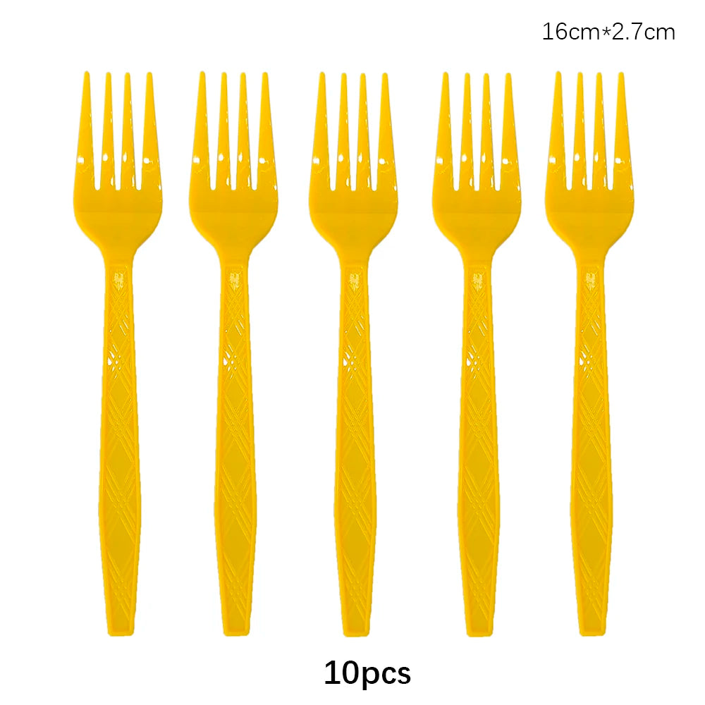 Disposable Cutlery Set – Colorful Knife, Fork & Spoon for Parties, Weddings & Events